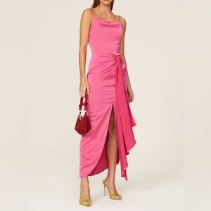 Elle Zeitoune Draped Satin Dress